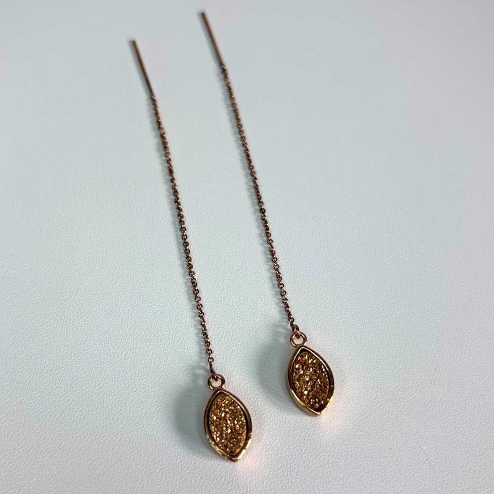 Elegant Rose Gold Threader Earrings
